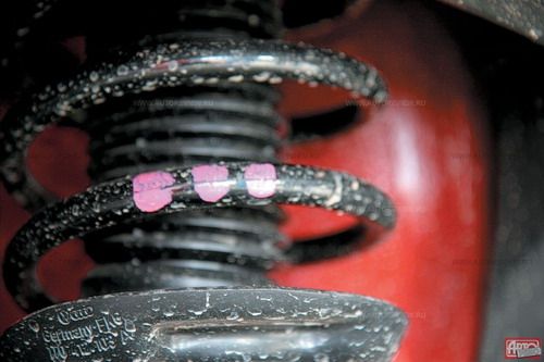 Три метки на пружинах дизельного Yeti... Фото Юрия Ветрова с сайта 